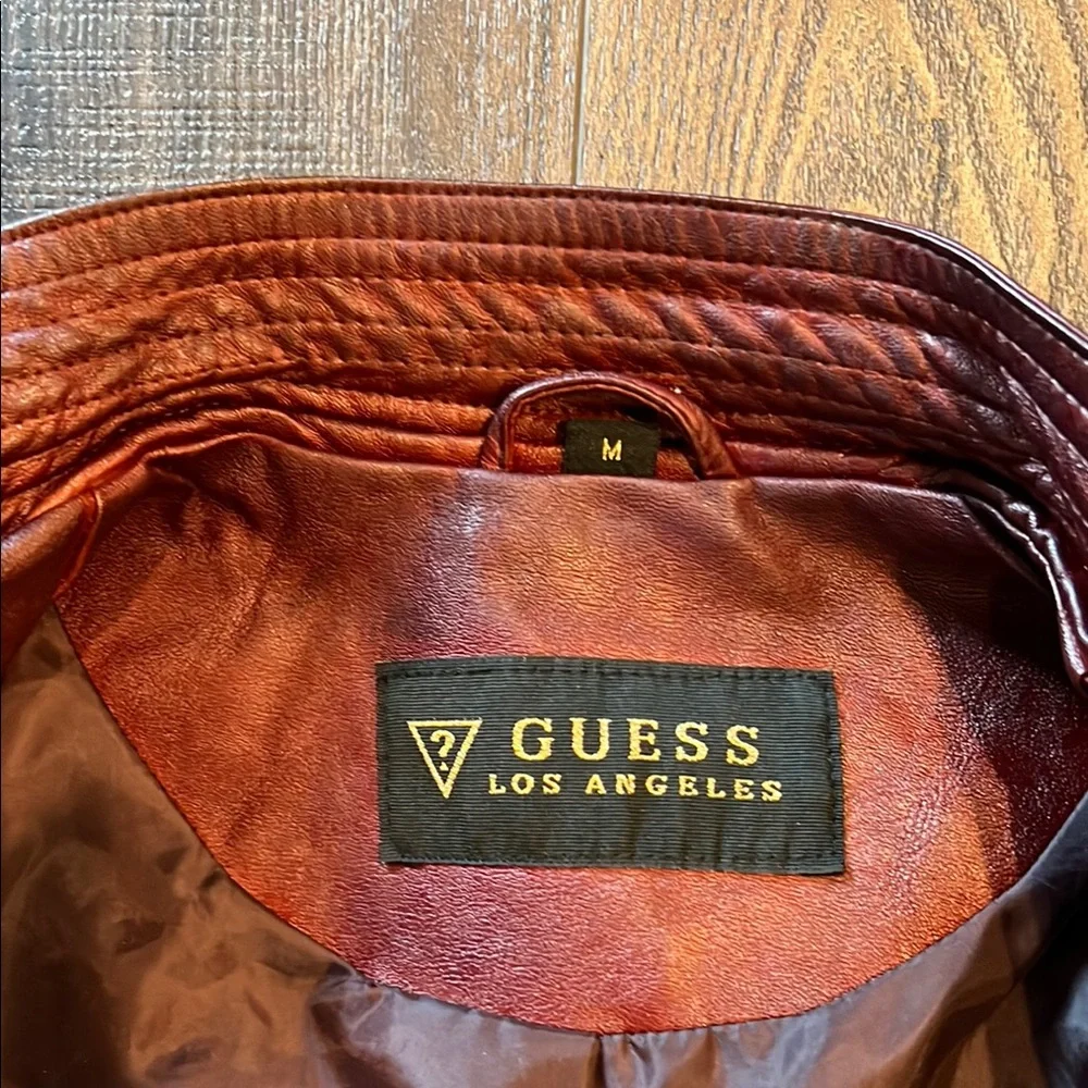 GUESS Women's Mahogany Leather Jacket - Picture 2 of 14